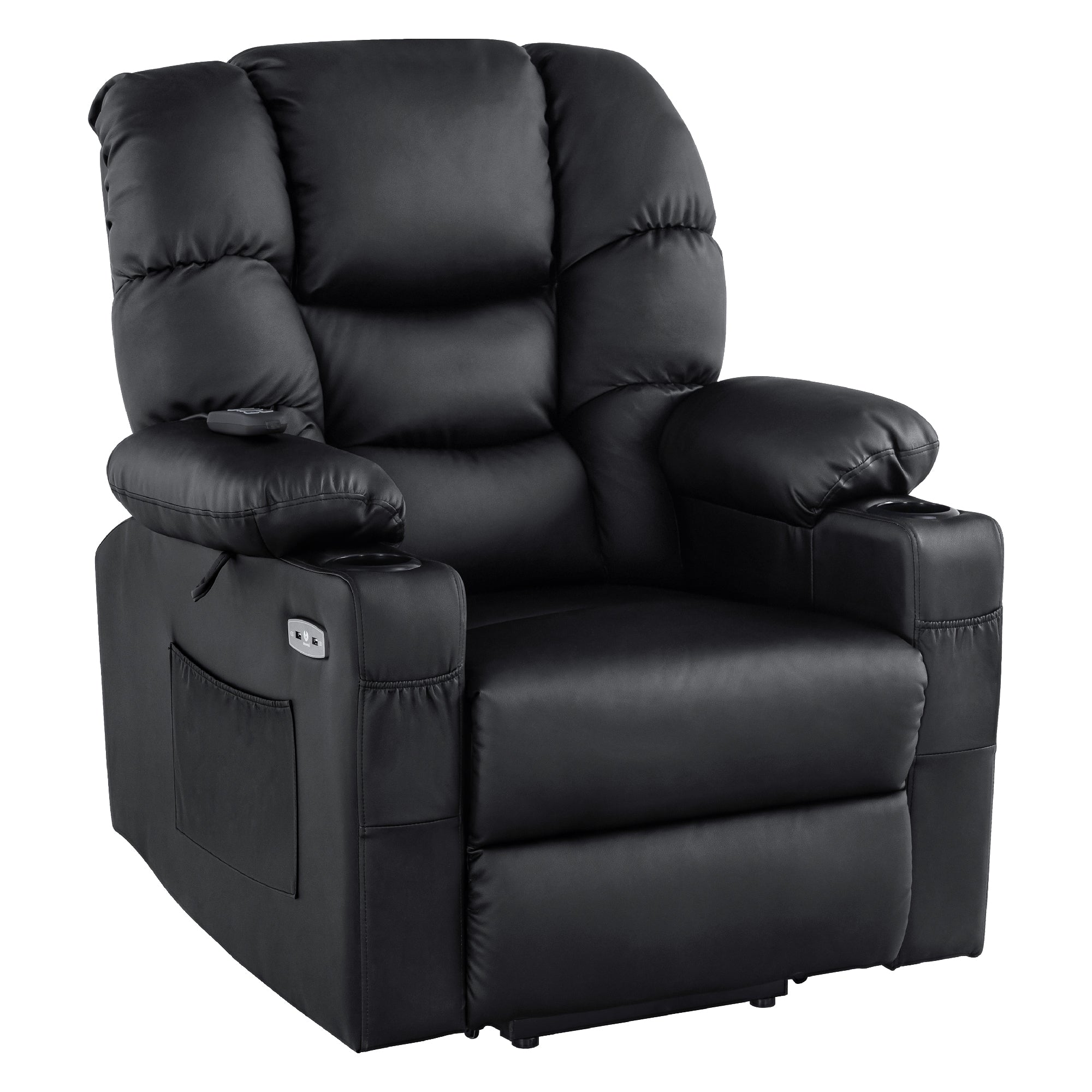 MCombo Poltrona relax elettrica con funzione di sollevamento 7550, dotata di 3 motori a regolazione indipendente, inclinazione fino a 170°, poggiapiedi esteso e porta USB; ideale per il soggiorno di anziani.