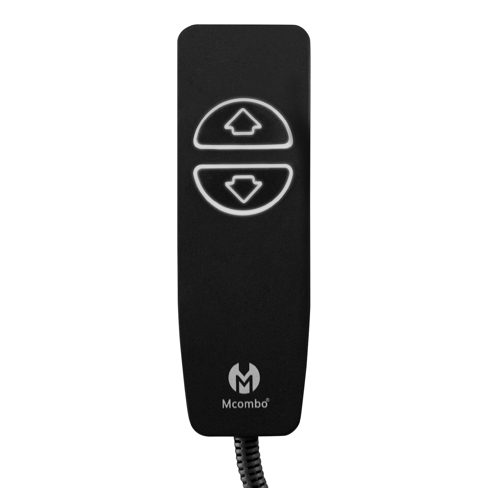 MCombo Telecomando di ricambio per poltrone reclinabili 7040/7288/7286/7299/7190/7061/7070, con connettore a 5 pin, 2 pulsanti LED, nero, 15,5 × 4,8 × 2 cm