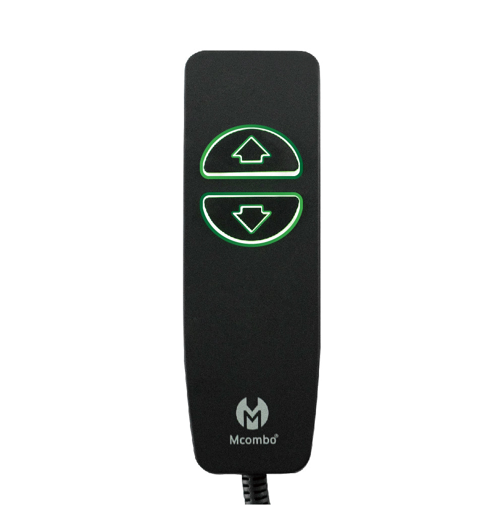 MCombo Telecomando di ricambio per poltrone reclinabili 7040/7288/7286/7299/7190/7061/7070, con connettore a 5 pin, 2 pulsanti LED, nero, 15,5 × 4,8 × 2 cm