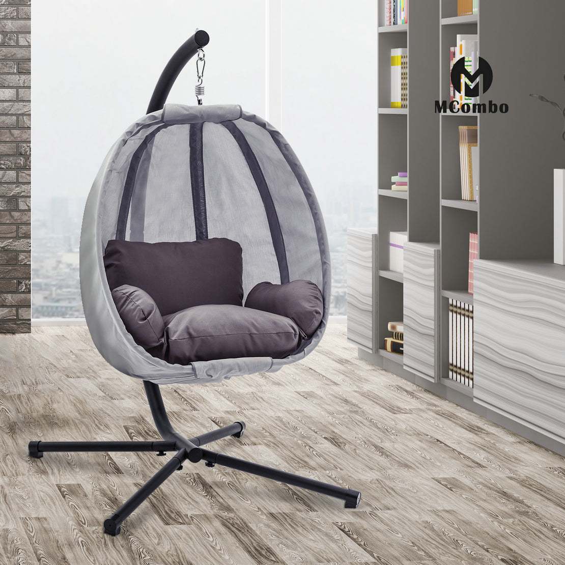 MCombo Poltrona sospesa / Poltrona a cestello con supporto e cuscino 8072